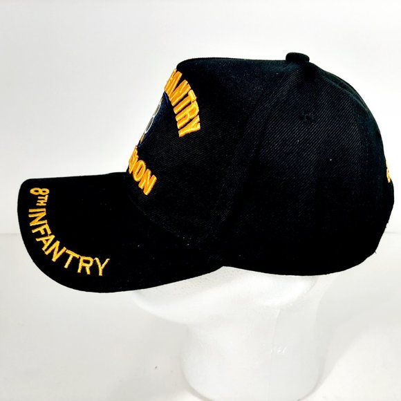 US Army 1st Infantry The Big Red One Military Black Embroidered Cap CAP619 Hat E - Foto 2